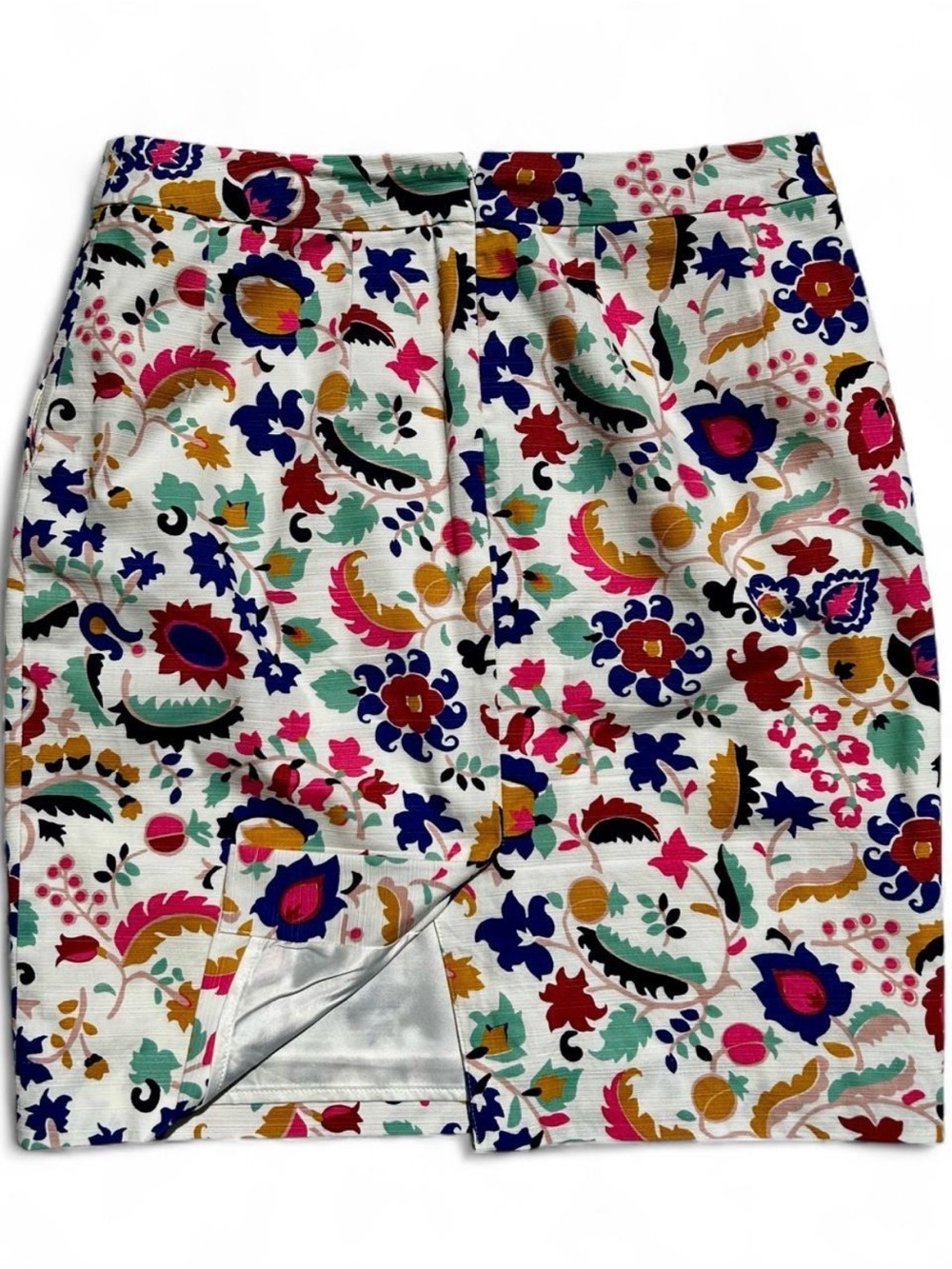 Boden Floral Print Mini Skirt | Women’s US 8P Petite | Cotton Stretch | Colorful - Picture 2 of 4